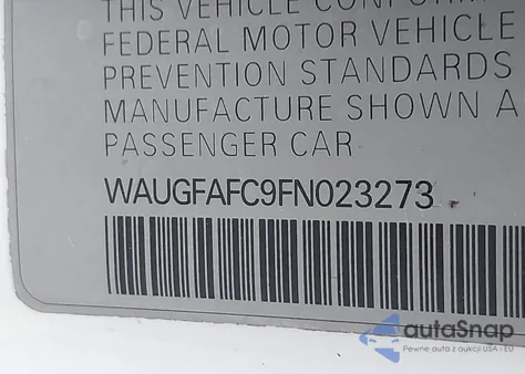 2015 Audi A6 2.0T Premium из США, поврежденный, VIN WAUGFAFC9FN023273